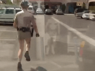 Police Officer Wearing White Boots GIF