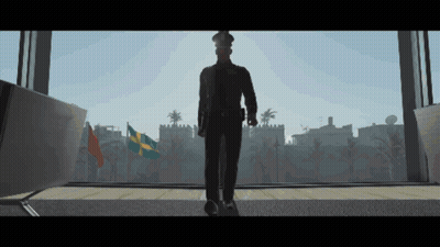 Police Officer With Swedish Flag GIF