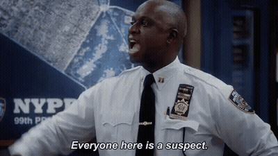Police Officer Yelling In Front Of Map GIF