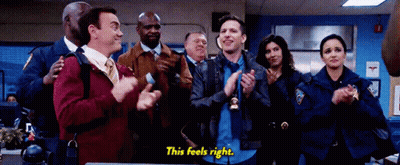 Police Officers Applauding Says This Feels Right GIF
