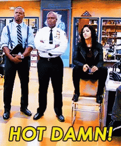 Police Officers Saying Hot Damn GIF