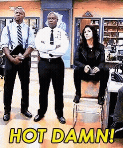Police Officers Saying Hot Damn GIF
