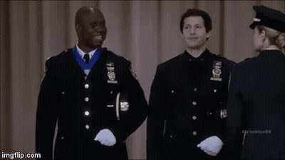 Police Officers Saying No Regrets GIF