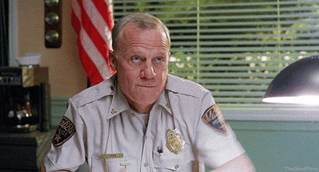Police Throwing Cup At The Dude GIF