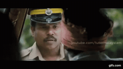 Police Uniform Man Talking To Another Man With YouTube.com/Tutormalayalam GIF