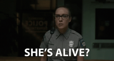 Police Woman Asks If She's Alive GIF