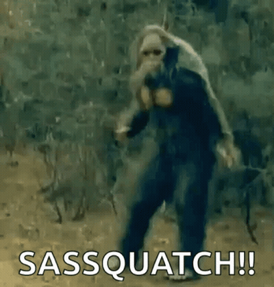 Police Woman Dancing In Woods Sassquatch GIF