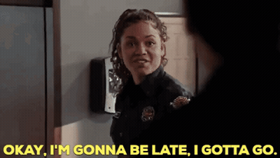 Police Woman Says Okay I'm Gonna Be Late GIF