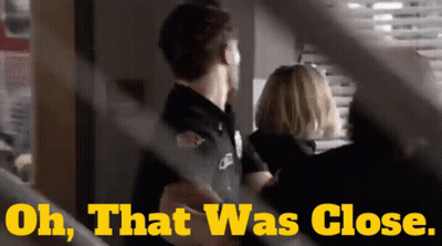 Policeman And Woman Oh That Was Close GIF