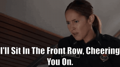 Policewoman I'll Sit Front Row Cheering You GIF