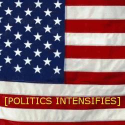 Politics Intensifies American Flag
