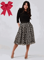 Polka Dot Long Skirt GIF