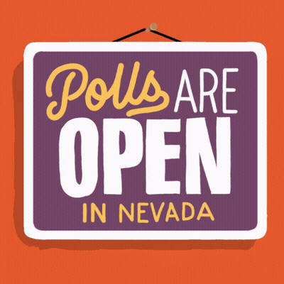 Polls Are Open In Nevada Sign GIF