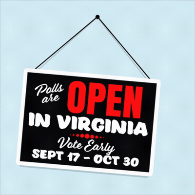 Polls Are Open In Virginia Sign GIF