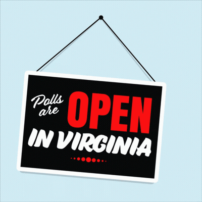 Polls Are Open In Virginia Sign GIF