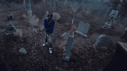 Polo G Rapping In Cemetery GIF
