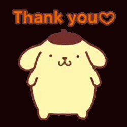 Pompompurin Cute Thank You GIF