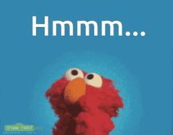 Pondering Elmo Muffet Hmmmm GIF