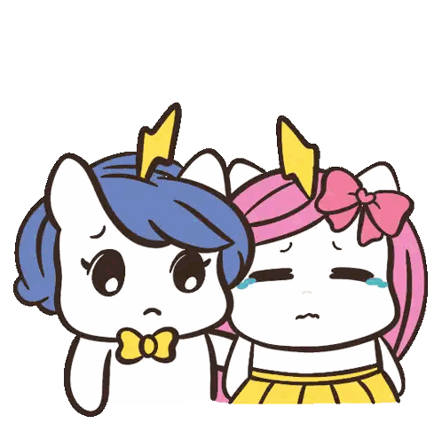 Ponies Saying Dont Cry Sticker