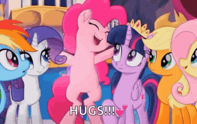 Ponies Saying Hugs GIF