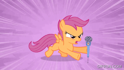 Pony Holding Microphone GIF