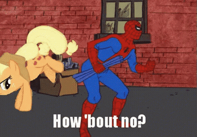 Pony Spanked By Spider Man GIF