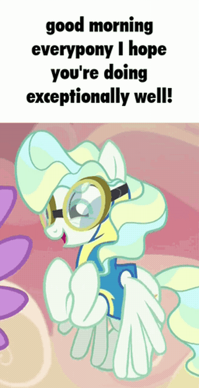 Pony With Glasses Says Good Morning Everyone GIF