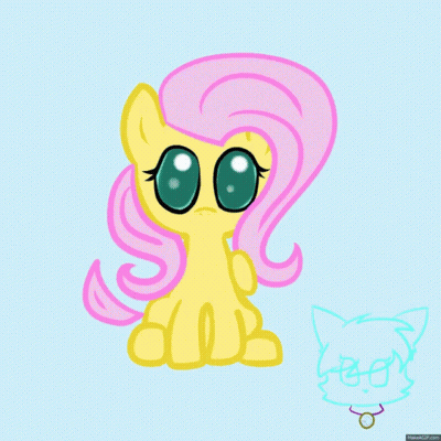 Pony With Heart And Cat With S GIF