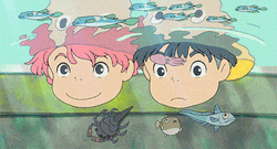Ponyo And Sosuke Underwater