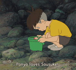 Ponyo Loves Sosuke GIF