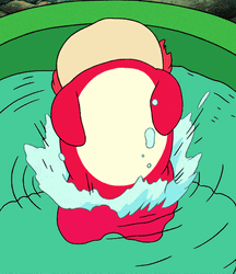 Ponyo Swimming Happily