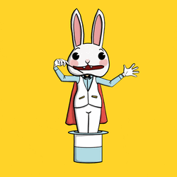 Poof Disappear White Rabbit GIF | GIFDB.com