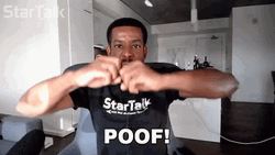 Poof Star Talk Vanish GIF
