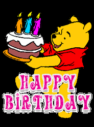 Pooh Animated Happy Birthday