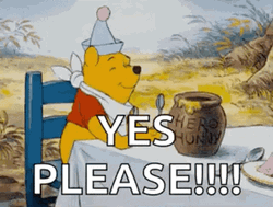 Pooh Eating Yes Please GIF