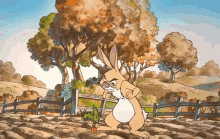 Pooh Hungry Rabbit Harvest Carrot GIF