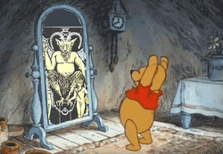 Pooh Worshipping Satan  GIF