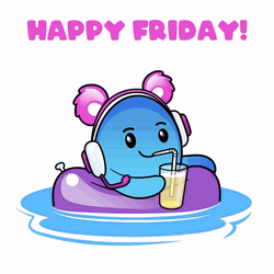 Pool Chilling Friday Vibes GIF