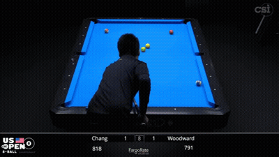 Pool Game Between Chang And Woodward Score 818 To 791 GIF