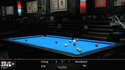 Pool Game Between Chang And Woodward Score 818 To 791 GIF