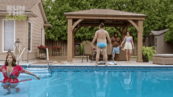 Pool Party Back Flop GIF