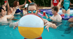Pool Party Ball Twirl GIF