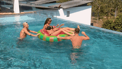 Pool Party Floatie Spin GIF
