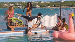 Pool Party Trick Jump GIF