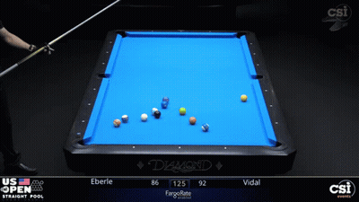 Pool Table With Blue Cloth And Diamond GIF