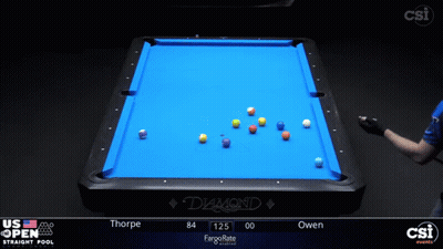 Pool Table With Blue Cloth And Diamond GIF