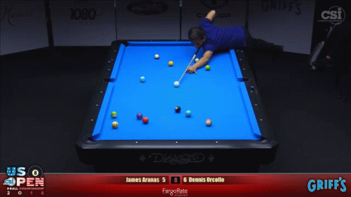 Pool Table With Blue Cloth Griff's GIF