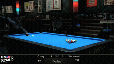 Pool Table With Blue Cloth Saying Diamond GIF