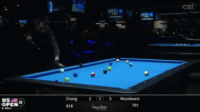 Pool Table With Blue Cloth Saying Diamond GIF