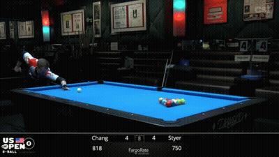 Pool Table With Number 750 On Bottom Right GIF